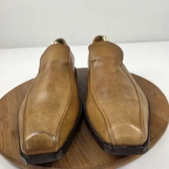 Oliver Sweeney Dagher Shoes‎ Mens 10 Slip On Square Toe Leather Loafers Italy